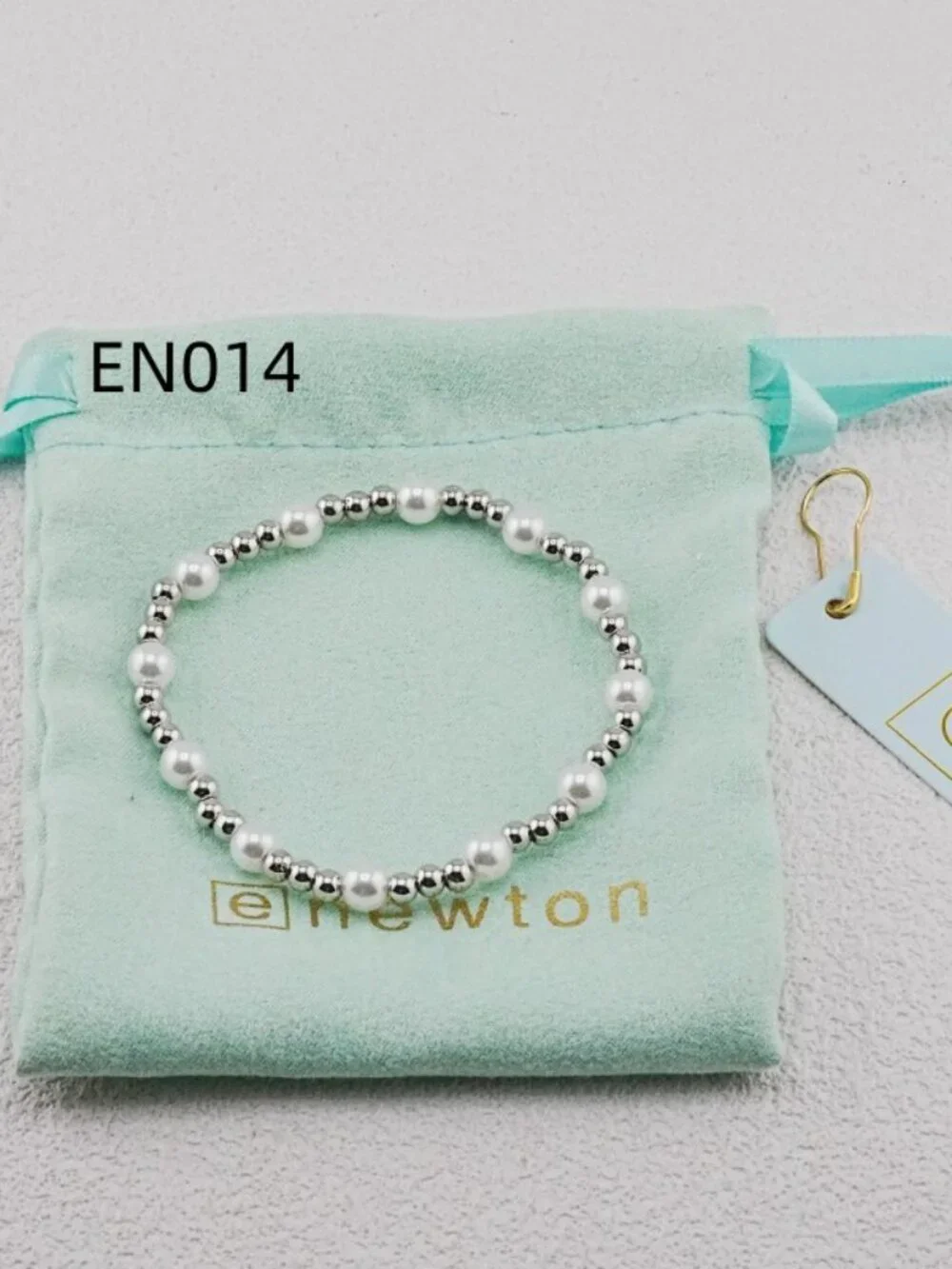 Enewton Platinum Bead & Pearl Bracelet